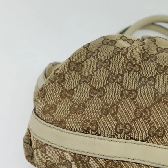 GUCCI GG Canvas Tote Bag Beige Gold 269953 Auth BA4969 - Picture 10 of 16
